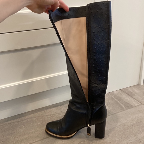 ESCADA Leather Knee-high Boots, Sz 39 - Picture 4 of 16